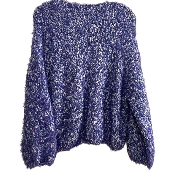 Urban Outfitters UO Jamie Fuzzy Purple Pullover Sweater Size L - Picture 4 of 14